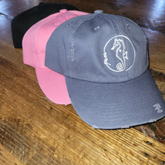PWOW Hat Trucker or Distressed Twill with Velcro Back