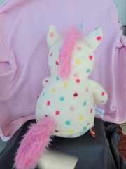 Embroidered Unicorn Stuffed Animal, Washable Embroidered Plush Unicorn;  Cubbie Pals