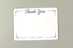 Elegant Wedding Thank You Note Cards Script with Names and A2 Envelopes