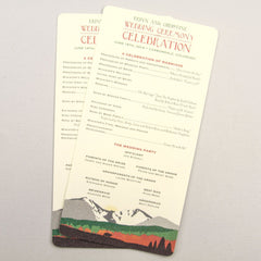 Fall Longs Peak Colorado Mountain Wedding Program