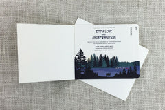 Algonquin Park, Ontario Canada with Lake 3pg Livret Booklet Wedding Invitation with A7 Envelopes