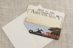 Big Sur California Coast Beach Wedding Save the Date Notecard with Envelope-TE1