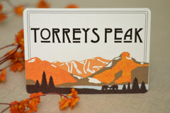 5x7 FLAT Craftsman Table Number-Wedding Sign Mount of the Holy Cross Colorado Rocky Mountains Orange Fall