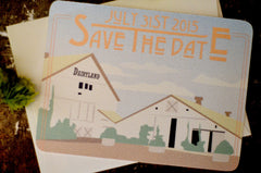 Barn Dairyland Save the Date - Farm Save The Date A2 Notecard with Envelope