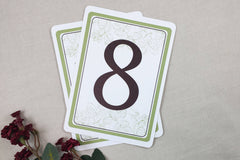 Barley and Hops Brewery Wedding Flat Number Signs for Table