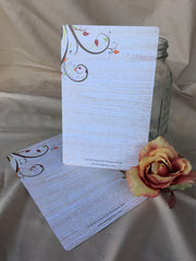 Fall Leaves with Rustic Faux Wood 5x8 2-sided Wedding Programs - JA1