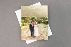 Custom Wedding Photo Thank You Card // A2 Greeting Card Folded Wedding Thank You Card