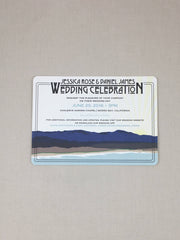 California Coast Wedding Celebration Invitation // 5x7 One Sided Wedding Invitation - JA1