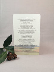 Fall Appalachian Mountains with Red Barn 5 x 8 Two Sided Wedding Programs