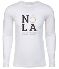 NOLA Diamond Bachelorette Party LONG SLEEVE Shirts with personalization