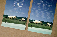 Mint Springs Farm Tennessee Wedding Day Program // Ceremony Timeline // Illustrated Wedding Program (2-sided) // BP1