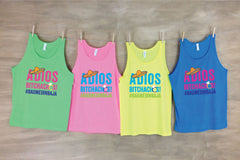 Adios Bitchachos with Ring Personalized Bachelorette Beach Tanks