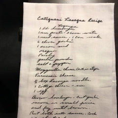 Handwritten Recipe Tea Towel, Recipe Towel, Handwritten Gifts, Your recipe custom printed (original recipe on right just for example)