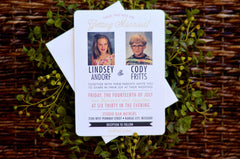 Wedding Shower Invitation with Childhood Pictures  / These two kids are getting married! / 5x7 Wedding Shower Invitation with A7 Envelopes