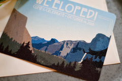 Yosemite National Park in Summer Elopement Announcement Notecard includes A2 Envelope