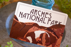 Arches National Park Desert Landscape | 5x7 FLAT Craftsman Table Number Wedding Sign