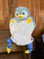 Embroidered Penguin Stuffed Animal, Washable Embroidered Plush Penguin-Puddles;  Cubbie Pals