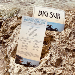 Big Sur California Beach 2pg Booklet Wedding Invitation with Online RSVP and Envelope