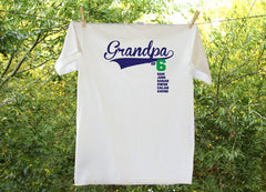 Grandpa Shirt, Papa Shirt, Pops Shirt, Grandad of Number & Names of Grandchildren Shirt, Father's Day Shirt