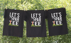 Lets Par Tee Bachelor Party Shirt with Customized Name and Date Sets - AH