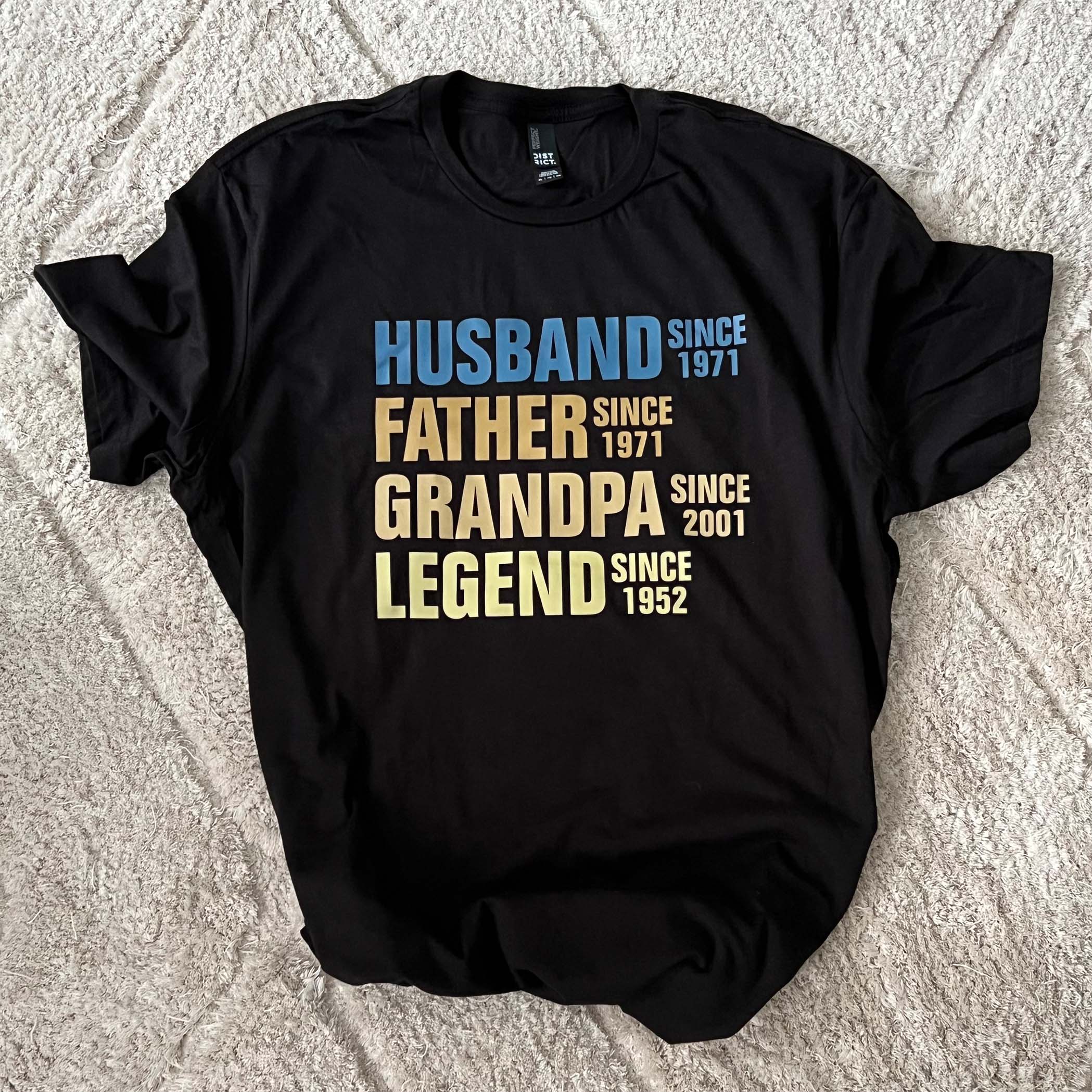 Personalized Legend Dad Shirt, Personalized Husband, Father and Grandpa Shirt