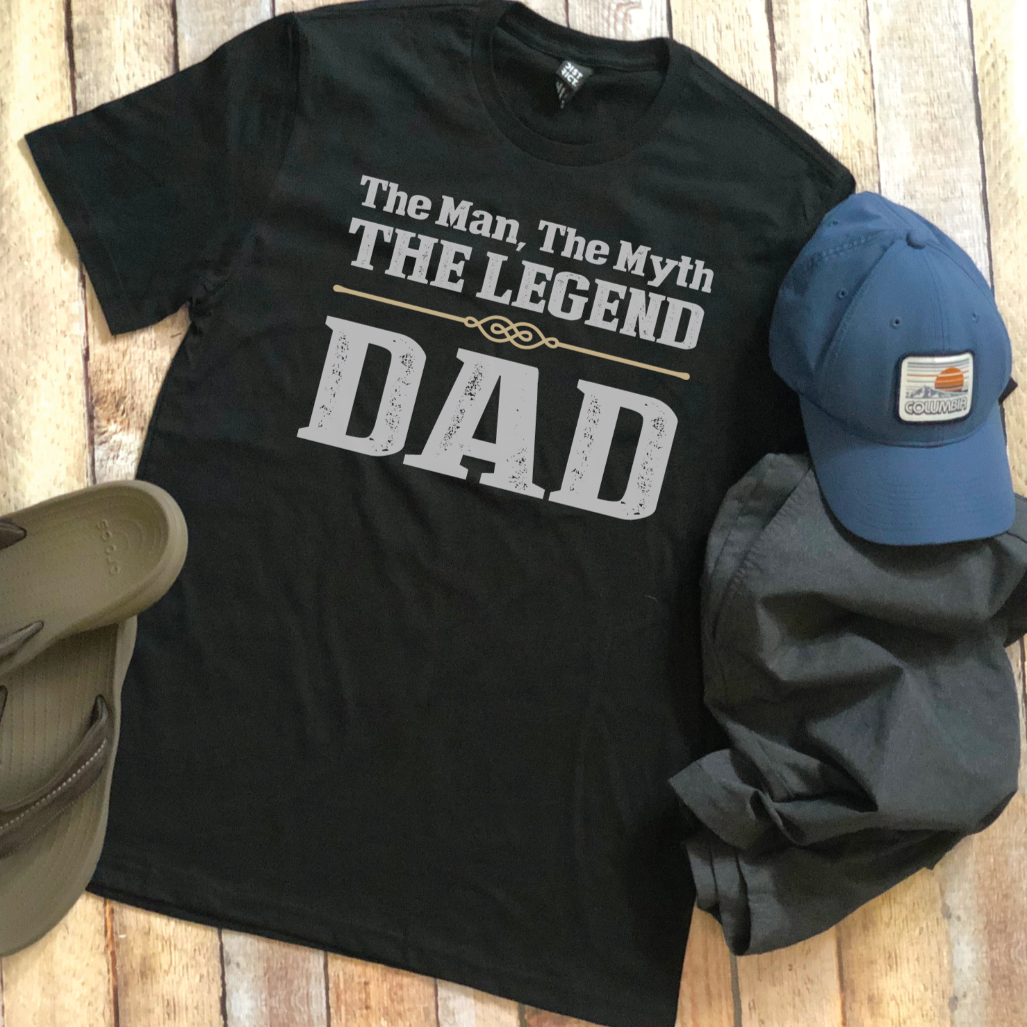 The Man, The Myth, The Legend, DAD Gold Ruled  - Father's Day Shirt