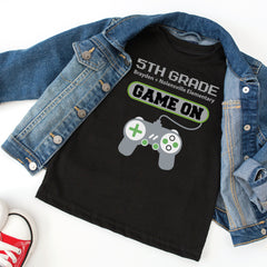 Game On First Day of School Shirt, Personalized Gamer School Shirt