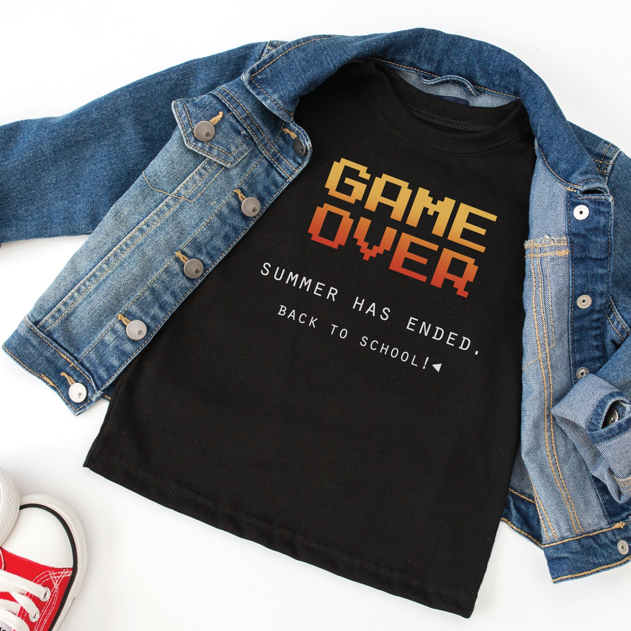Game Over Back To School Shirt, Personalized Gamer Summer Is Over Shirt, Humorous Back To School Shirt, Gamer Shirt