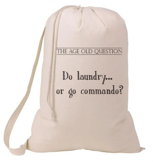 Go Commando or Do Laundry Grad Gift Laundry Bag, Humorous Laundry Bag, College Hamper, College Student Gift- Graduation Gift