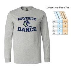 Maverick Dance Large Mascot Unisex Bella CVC Short Sleeve T-Shirt or Bella Longsleeve