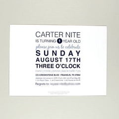 Modern Photo Turning One 5x7 First Birthday Party Invitation with Envelope or DIY Printable