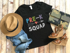 Pre K Squad Teacher Shirt, Teacher Gift, First Day of School Shirt, Preschool Teacher