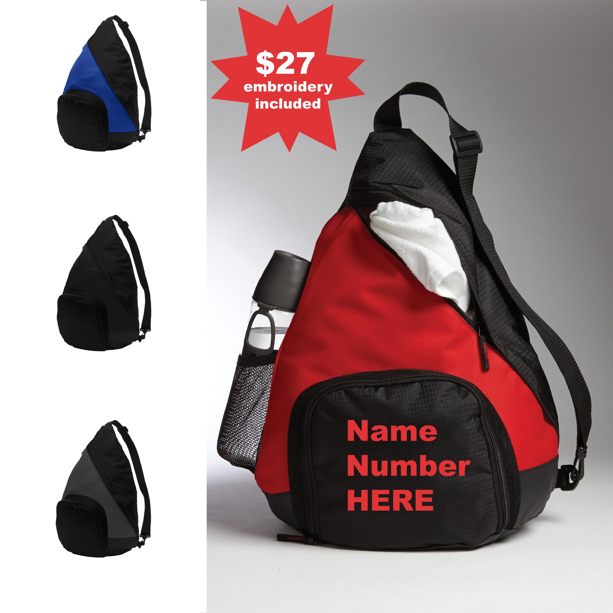 Sport Sling Back Packs Personalized with Name, Personalized Ball Bag –  Nesting Project LLC