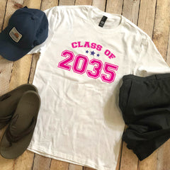 Class Of 2035 Collegiate Back to School Shirt, First Day of School Shirt, Kindergarten Shirt