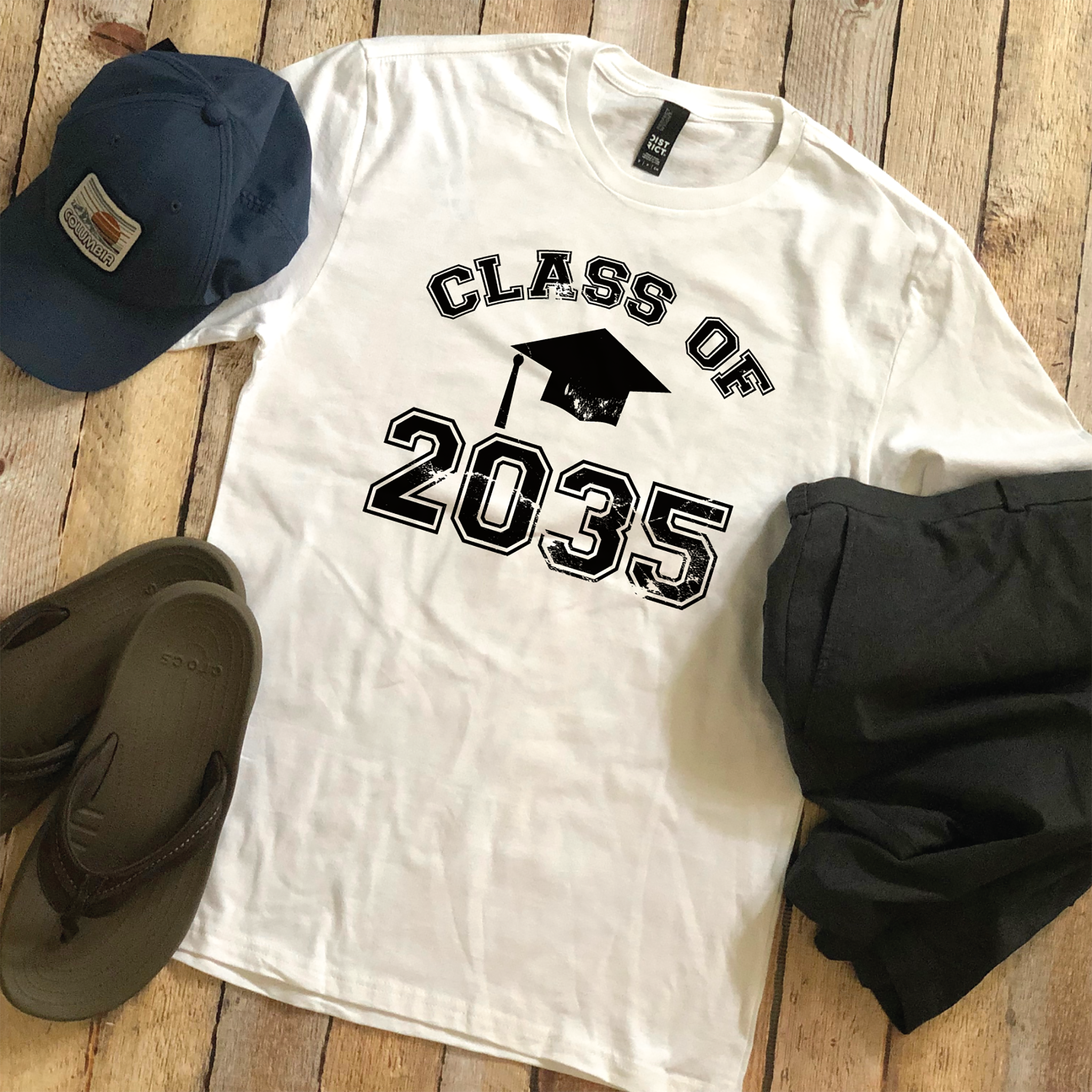 Class Of 2035 Grow With Me Shirt Cap and Tassel, Back to School Shirt, First Day of School Pictures