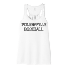 Nolensville Baseball Flowy Tank in White or Grey