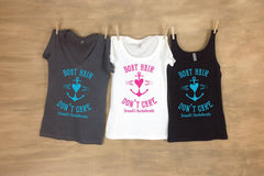 Boat Hair Don &-39-t Care Bachelorette Party Tanks or Shirts Sets