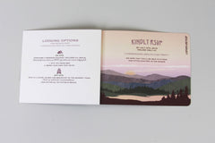 Appalachian Modeled Rolling Hills Vintage Fall Sunset 4pg Livret Booklet Wedding Invitation with A7 Envelopes