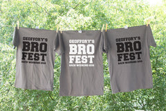 Groom's Bro Fest  Bachelor Party Shirt with Customized Name and Date Sets - AH