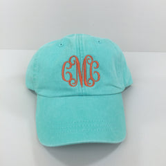 Monogrammed Baseball Unstructured pigment dyed Hat - Monogram Included