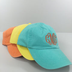 Monogrammed Baseball Unstructured pigment dyed Hat - Monogram Included