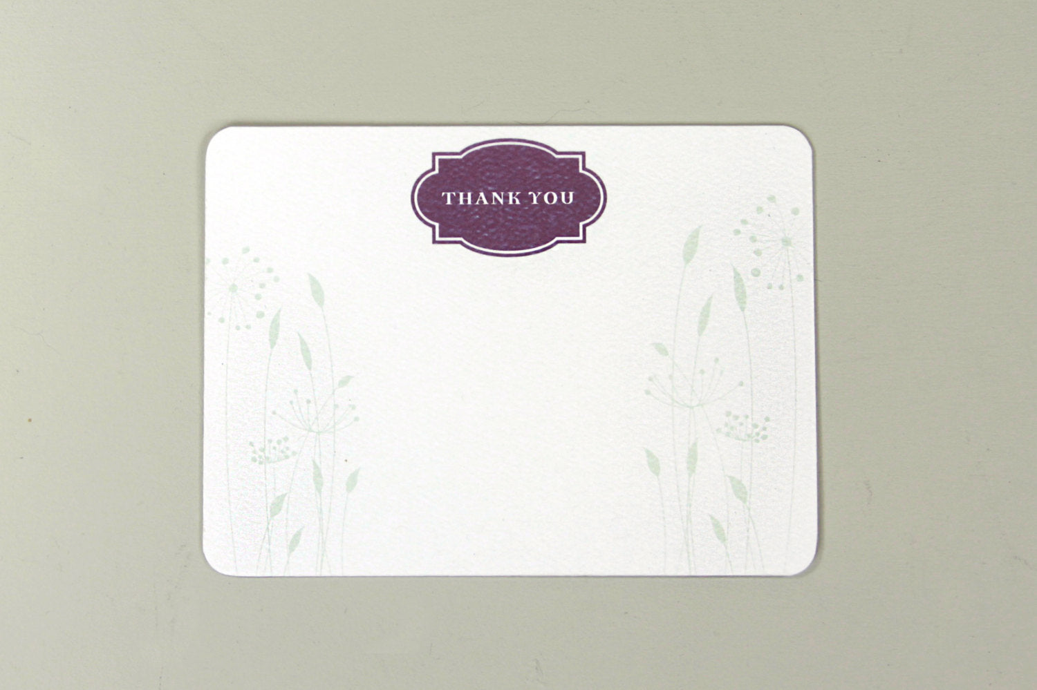 Simple Floral Wedding Thank You Note Cards with A2 Envelopes