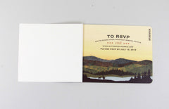 Fall Appalachian Mountains at Sunset 2pg Livret Wedding Invitation with Envelopes