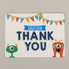 Monster Bash First Birthday Thank You Postcards