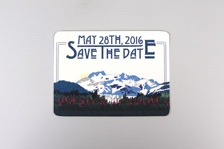 Herbert Glacier Juneau Alaska Wedding Save the Date Postcard Announcement - Juneau Alaska Wedding Save the Date