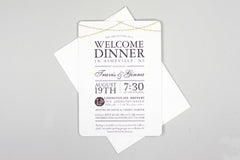 Classic String Lights 5x7 Welcome Wedding Rehearsal Invite // 5x7 Welcome Dinner Invitation with A7 Envelope