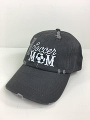 Soccer Mom Distressed Look Unstructured Hat