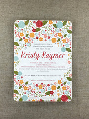 Spring Floral Bridal Luncheon 5x7 Invitation // 5x7 Bridal Shower Invitation with A7 Envelopes