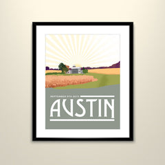 Family Farm Vintage Travel Poster - 11x14 Paper Poster - Wedding Poster personalized with Names and date (frame not included)