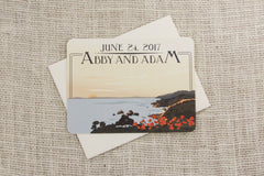 Big Sur California Coast Beach Wedding Save the Date Notecard with Envelope-TE1